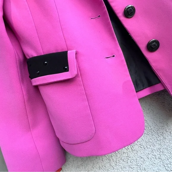 Upcycled Vintage Pink Black Colorblock Blazer